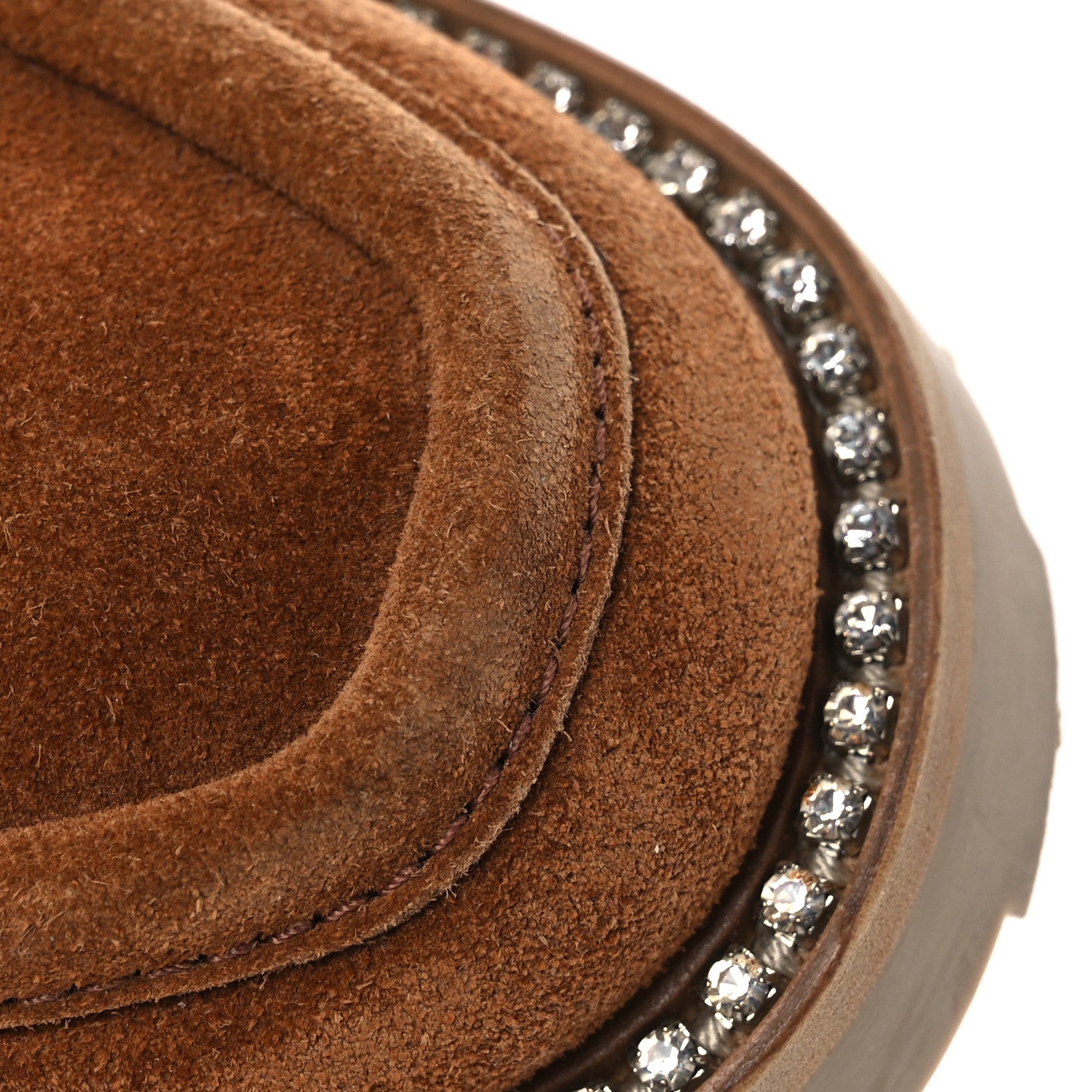 Jimmy Choo Suede Shearling Ronnie Flat Mules 38 Tan Natural 10 of 12
