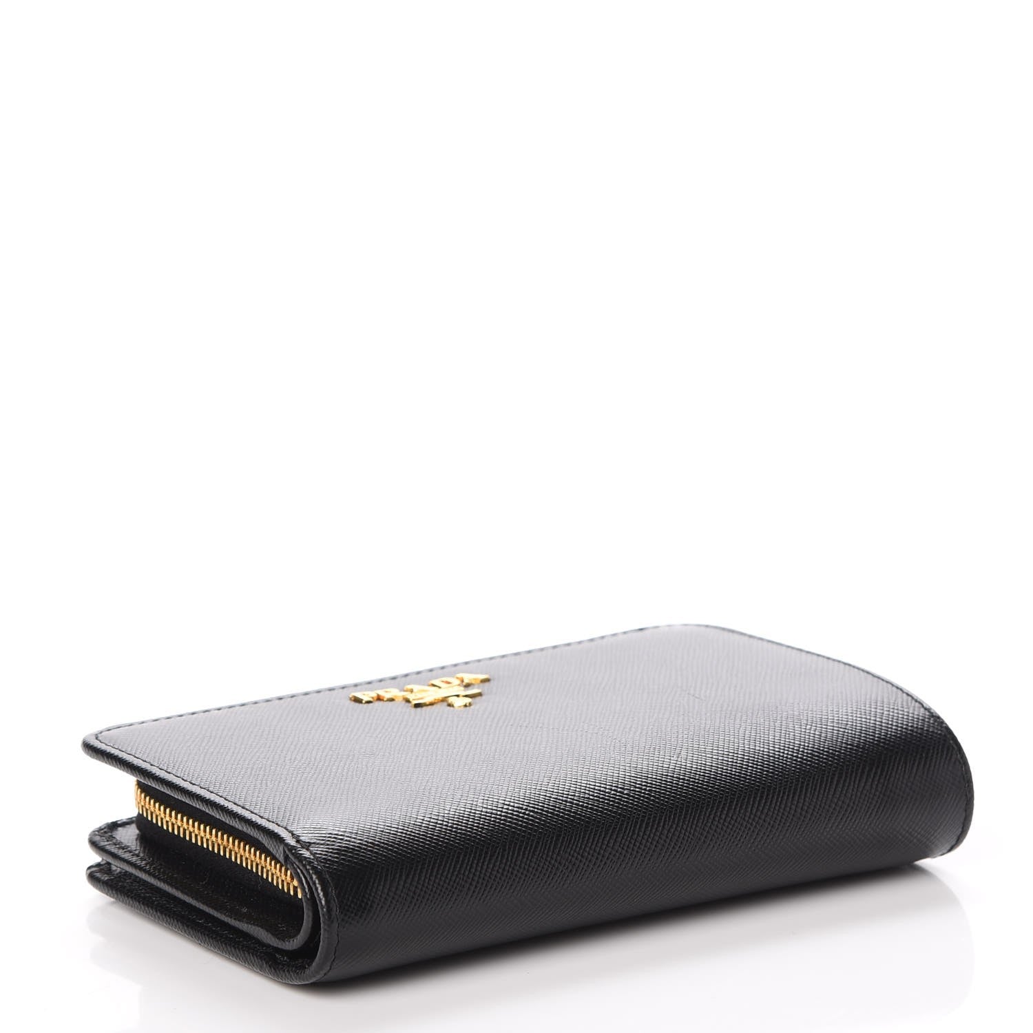 Prada Saffiano Compact Wallet Nero Black 4 of 9