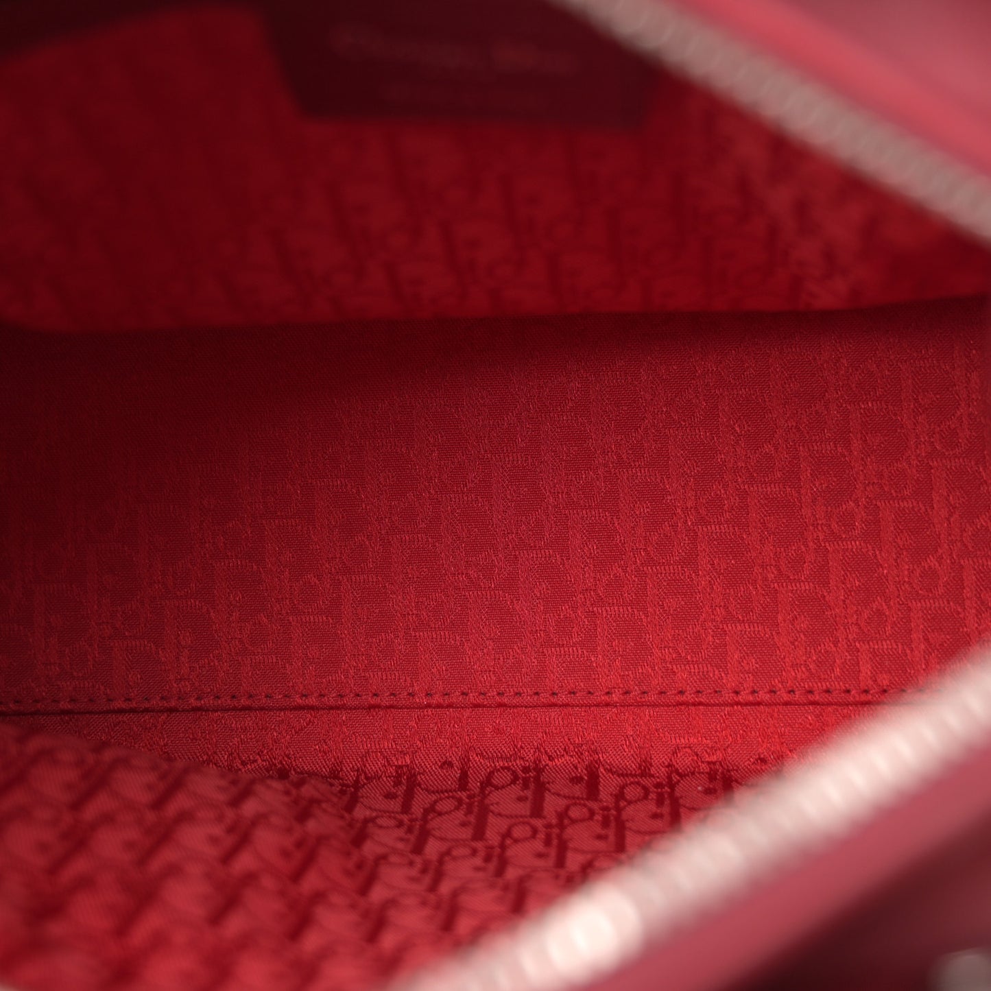 Lambskin Cannage Medium Lady Dior Dark Red