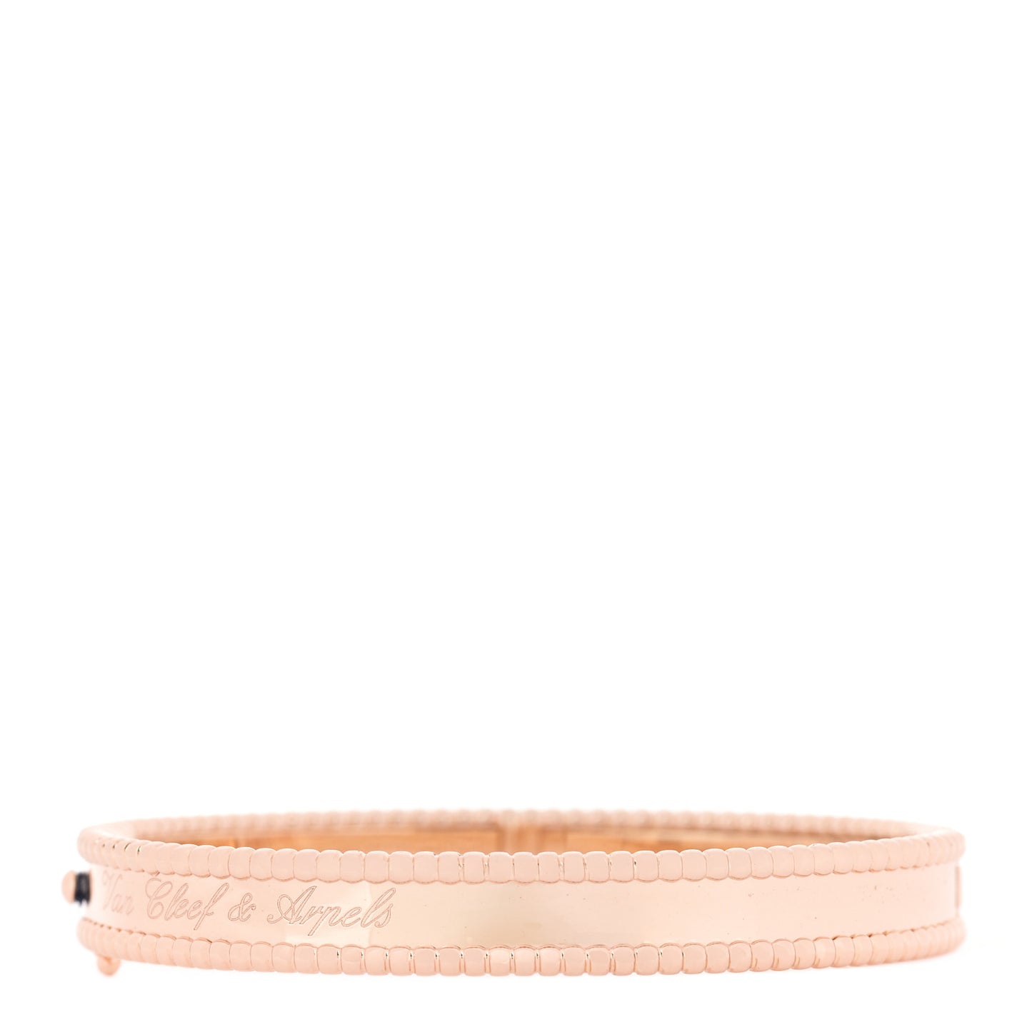 18K Rose Gold Perlee Signature Bangle Bracelet S