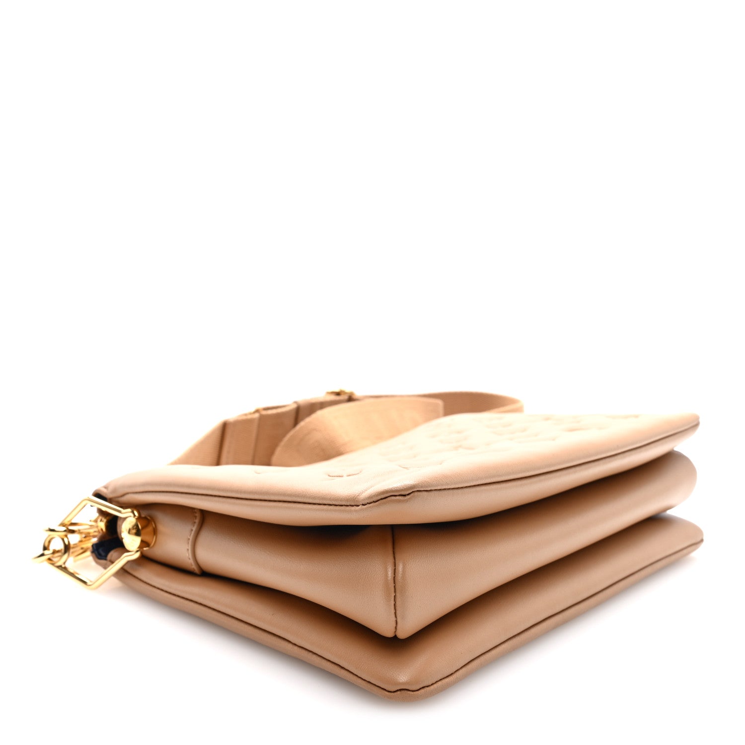 Louis Vuitton Lambskin Embossed Monogram Coussin PM Camel 4 of 10