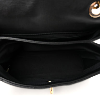 Chanel Grained Calfskin Small Chevron Chic Top Handle Flap Black 5 of 12