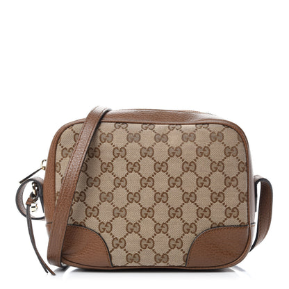 Gucci Monogram Mini Bree Messenger Bag Beige Tabacco 1 of 12