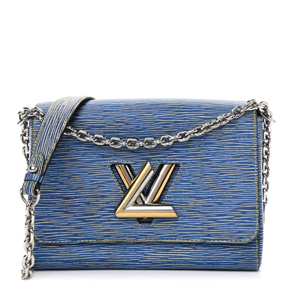 Louis Vuitton Epi Twist Shoulder Bag MM Denim Light 3 of 11