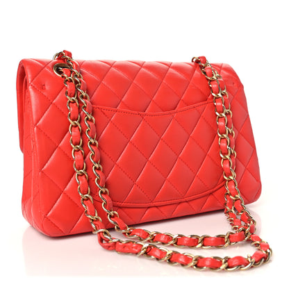 Chanel Lambskin Quilted Small Double Flap Red 2 of 11