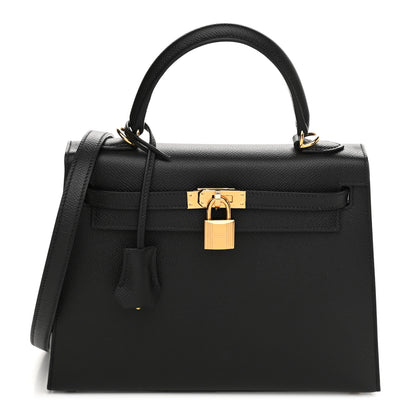 Hermes Epsom Kelly Sellier 25 Black 1 of 10