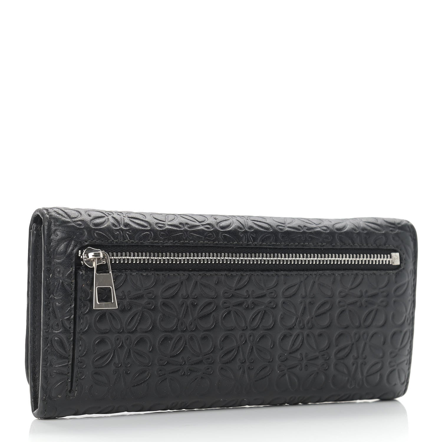 Loewe Calfskin Anagram Embossed Continental Wallet Black 2 of 6