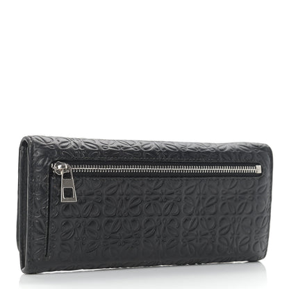 Loewe Calfskin Anagram Embossed Continental Wallet Black 2 of 6