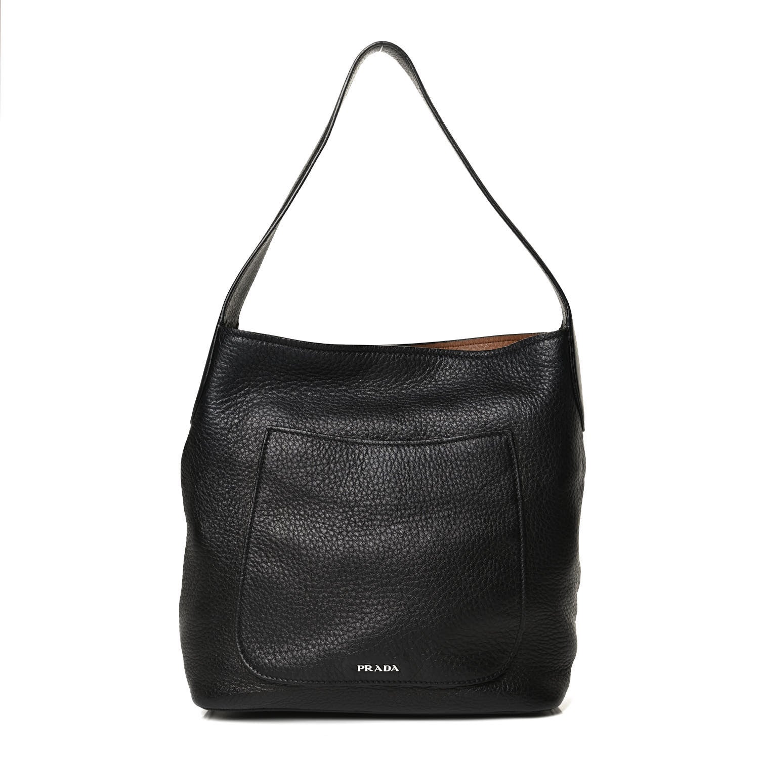 Prada Cervo Hobo Black Cammell 1 of 10