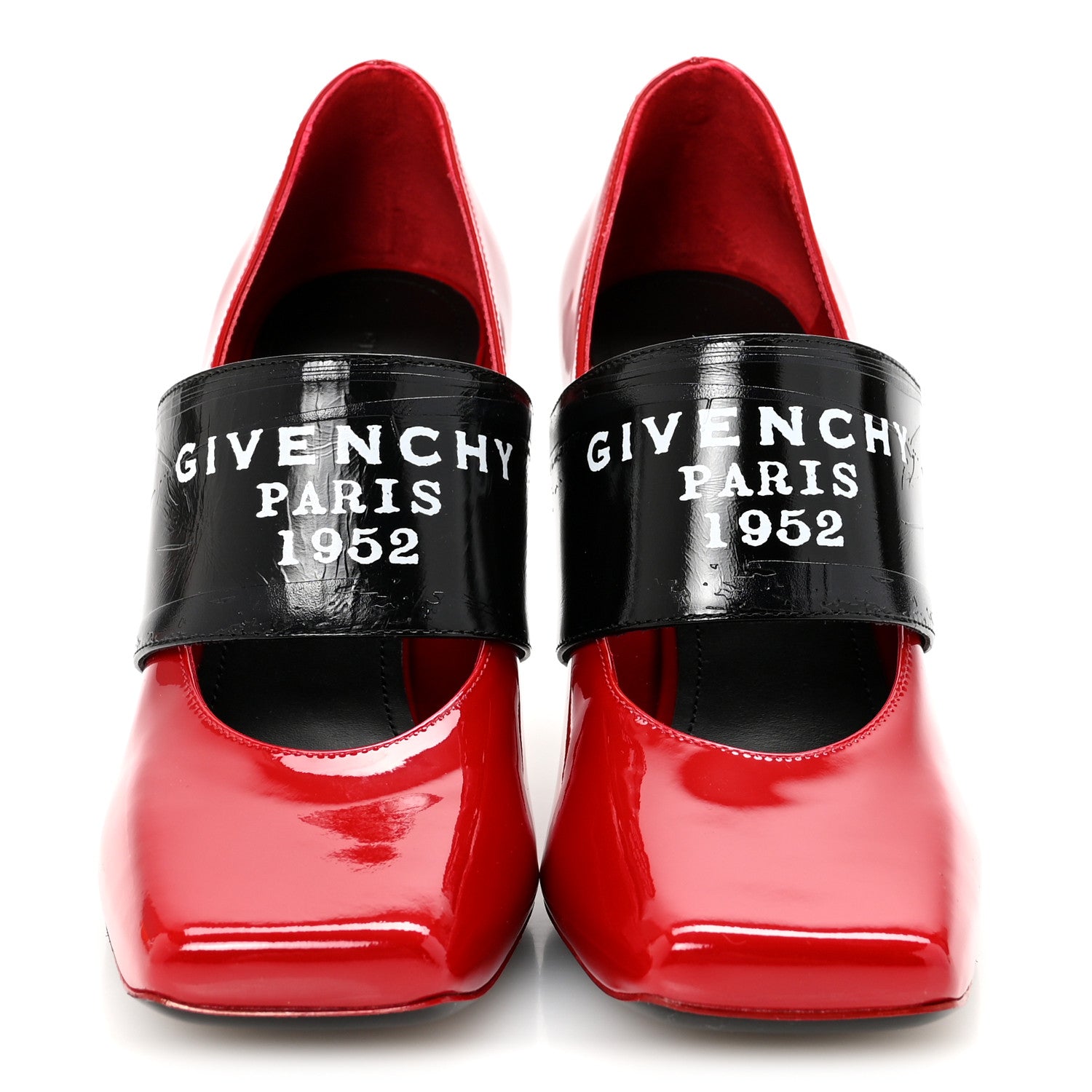 Givenchy Patent Calfskin Square Pump 36 Deep Red 1765896