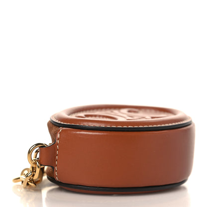 Celine Smooth Lambskin Small Triomphe Oval Coin Purse Tan 4 of 6