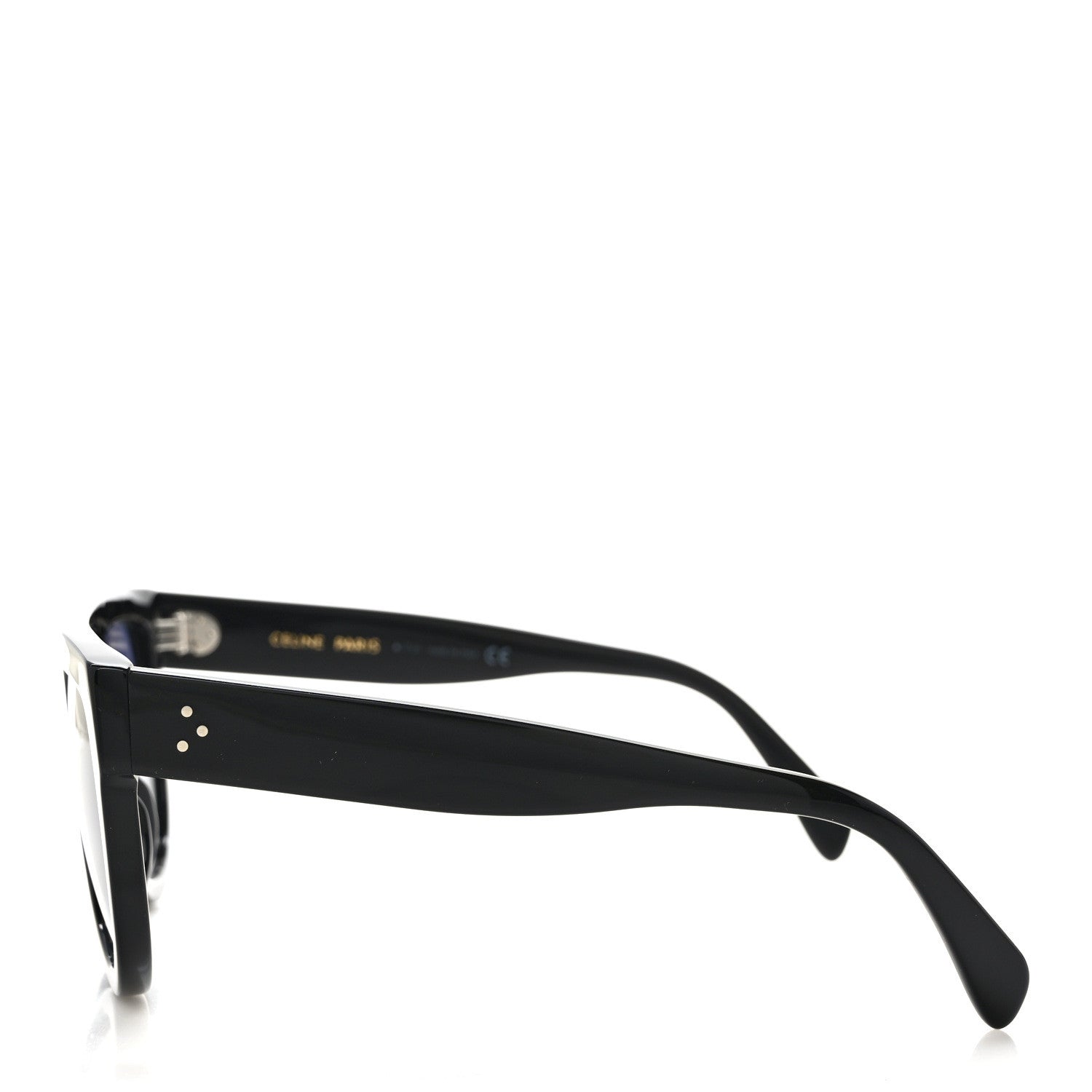 Celine Acetate Polarized Rectangular Sunglasses CL40011N Black 3 of 7