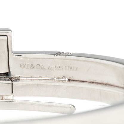 Tiffany Sterling Silver Diamond T Square Wrap Bracelet 3 of 4