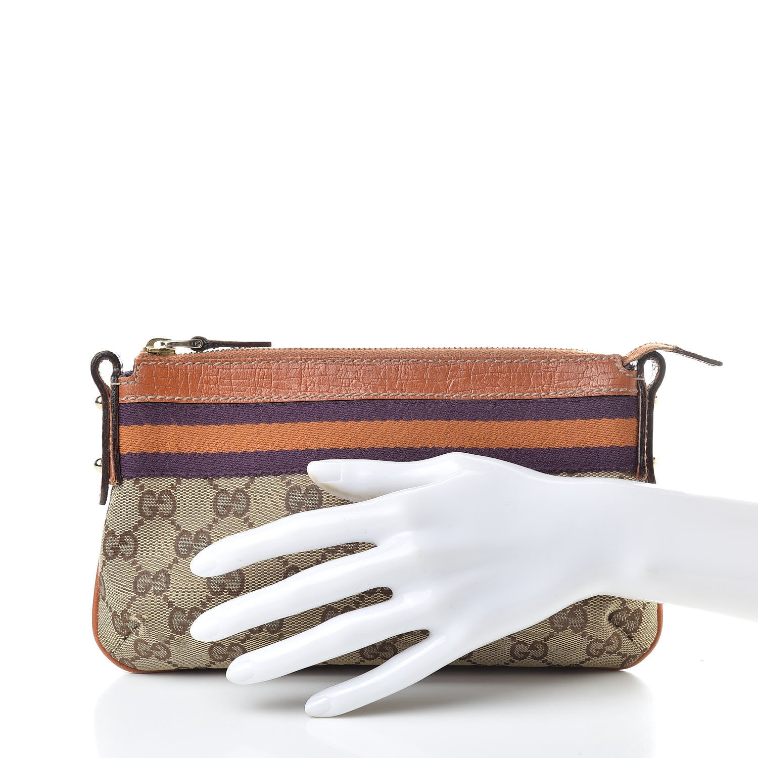 Gucci Monogram Web Pochette Orange 2 of 11