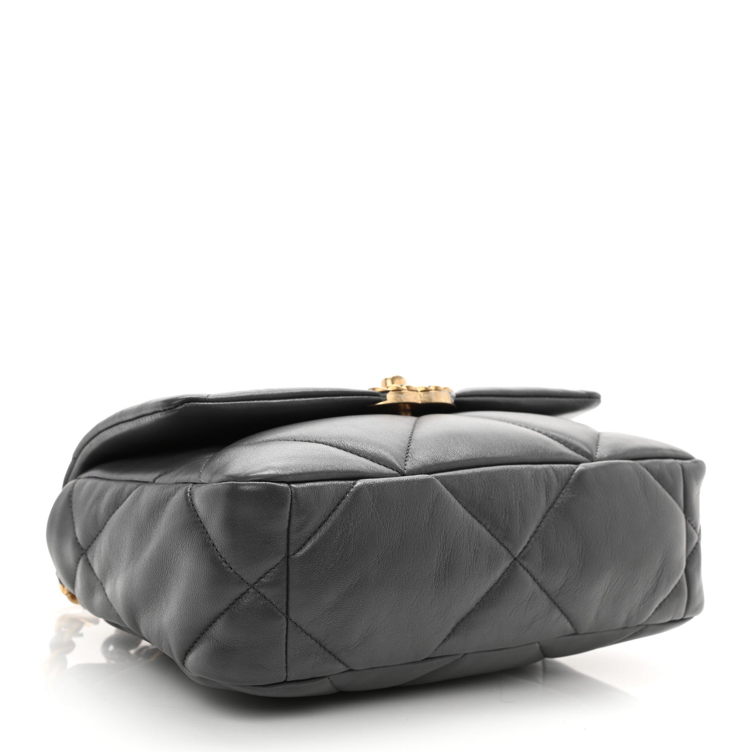 Chanel Lambskin Quilted Medium Chanel 19 Flap Dark Grey 4 of 9