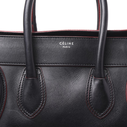 Celine Smooth Calfskin Mini Luggage Black Pink Trim 11 of 11