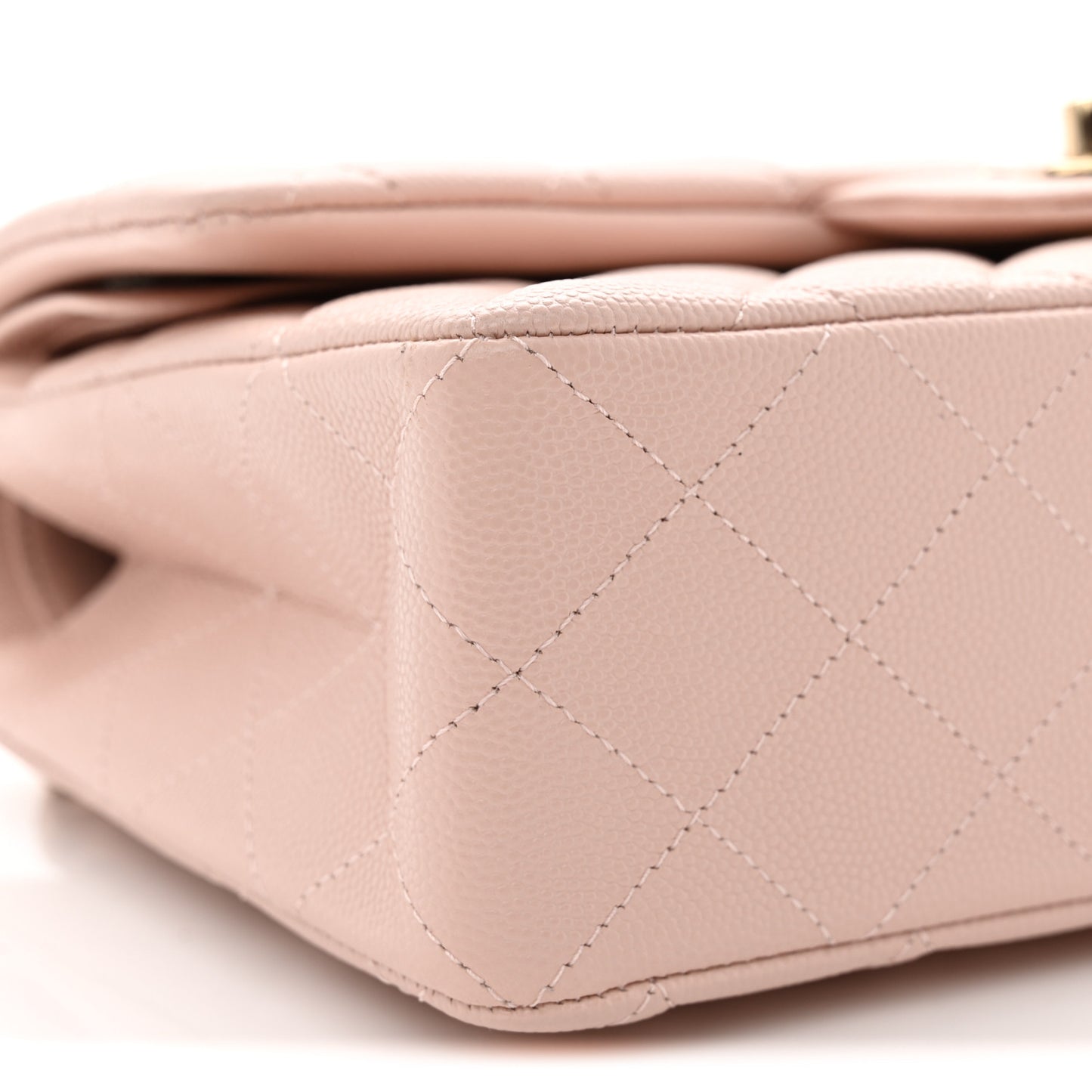 Caviar Quilted Small Double Flap Light Pink Light Pink
