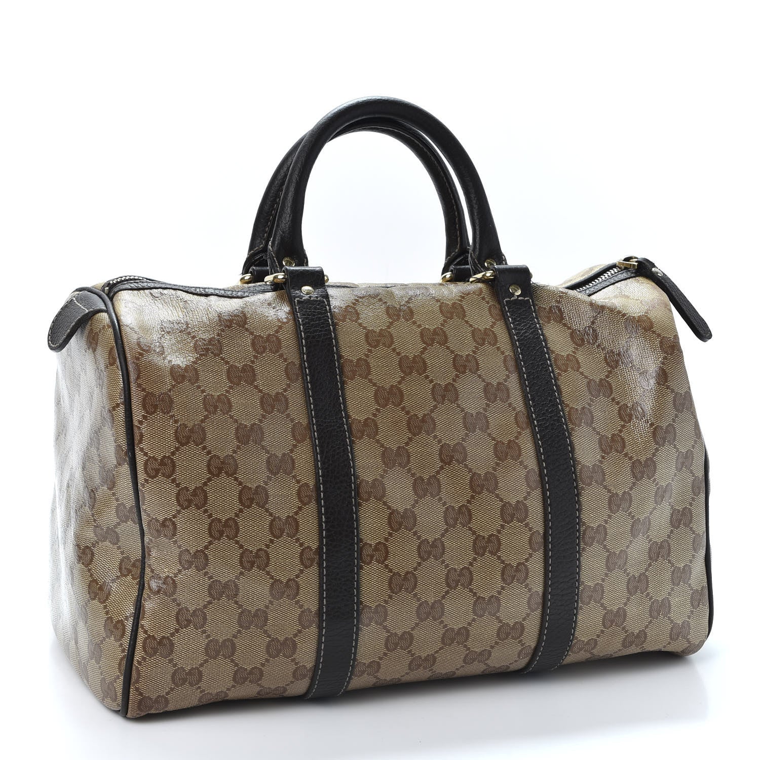 Gucci Crystal Monogram Medium Joy Boston Dark Brown 2 of 14