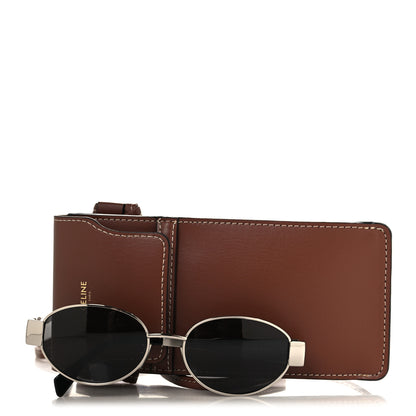 Celine Metal Triomphe 01 Sunglasses CL40235U Silver Black 8 of 8