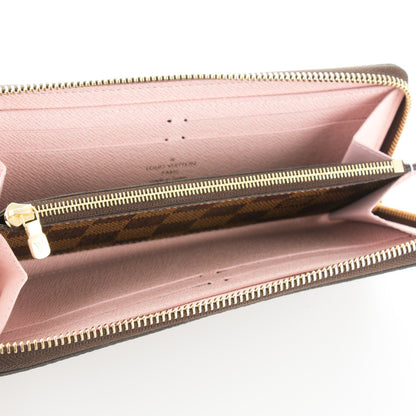 Louis Vuitton Damier Ebene Clemence Wallet Rose Ballerine 5 of 7
