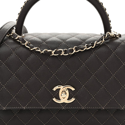 Chanel Caviar Quilted Small Coco Handle Flap Dark Brown Dark Brown 8 of 10