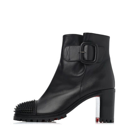 Christian Louboutin Calfskin Spikes Olivia 70 Snow Boots 40 Black 1 of 4