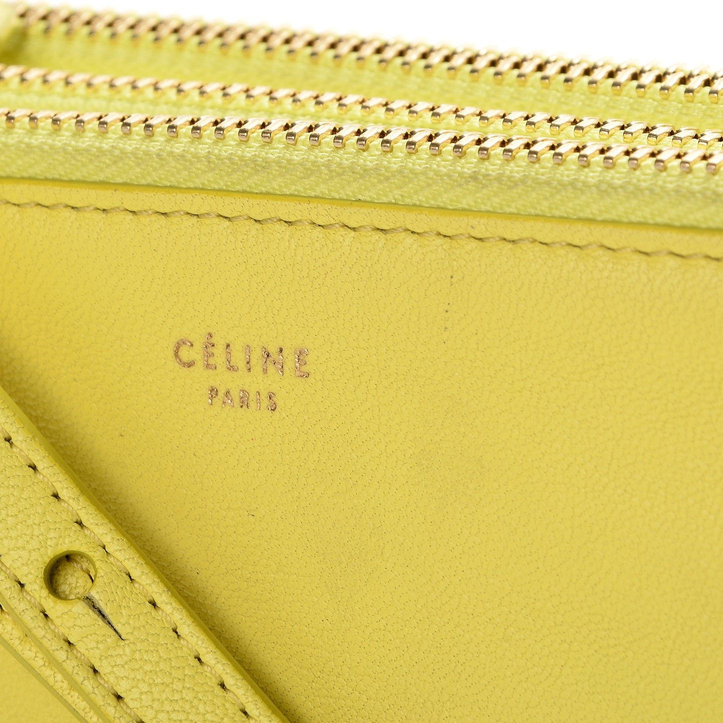 Lambskin Small Trio Crossbody Bag Fluo Yellow