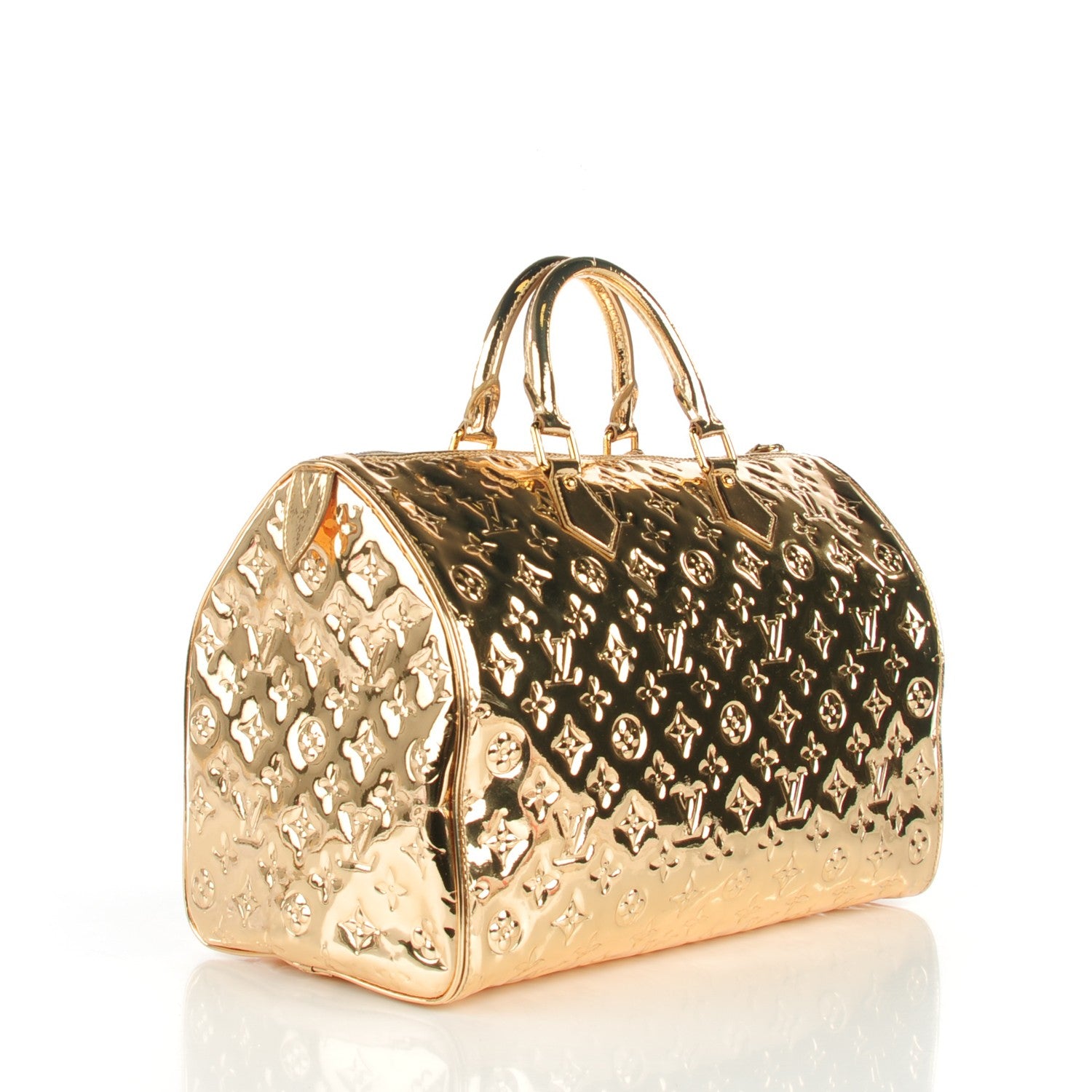 Louis Vuitton Monogram Miroir Speedy 35 Gold 5 of 8
