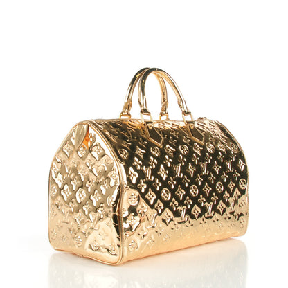 Louis Vuitton Monogram Miroir Speedy 35 Gold 5 of 8