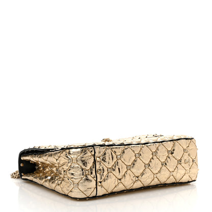 Valentino Garavani Metallic Wrinkled Lambskin Medium Rockstud Spike Shoulder Bag Mekong 4 of 16