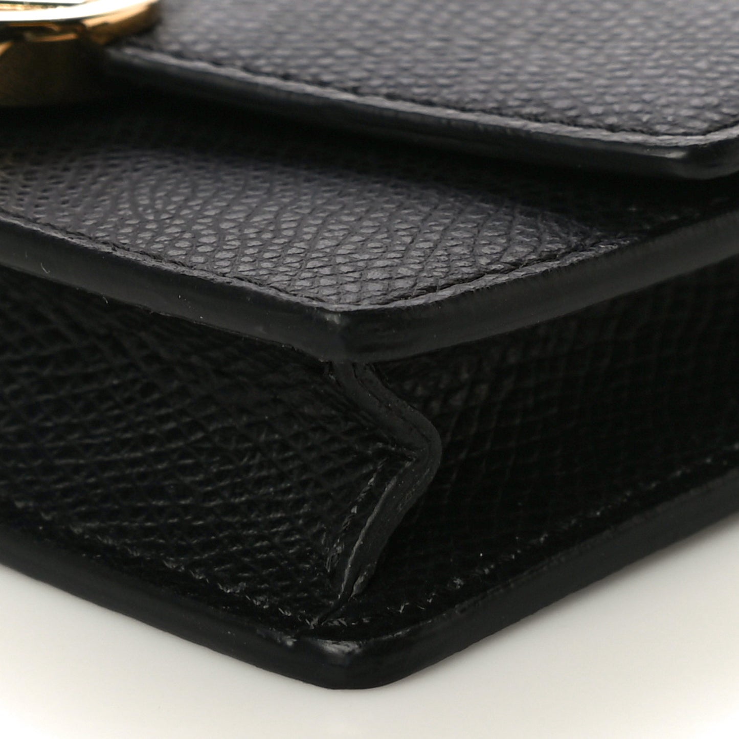 Vitello Cruise F is Fendi Geometric Flap Wallet on Chain Black