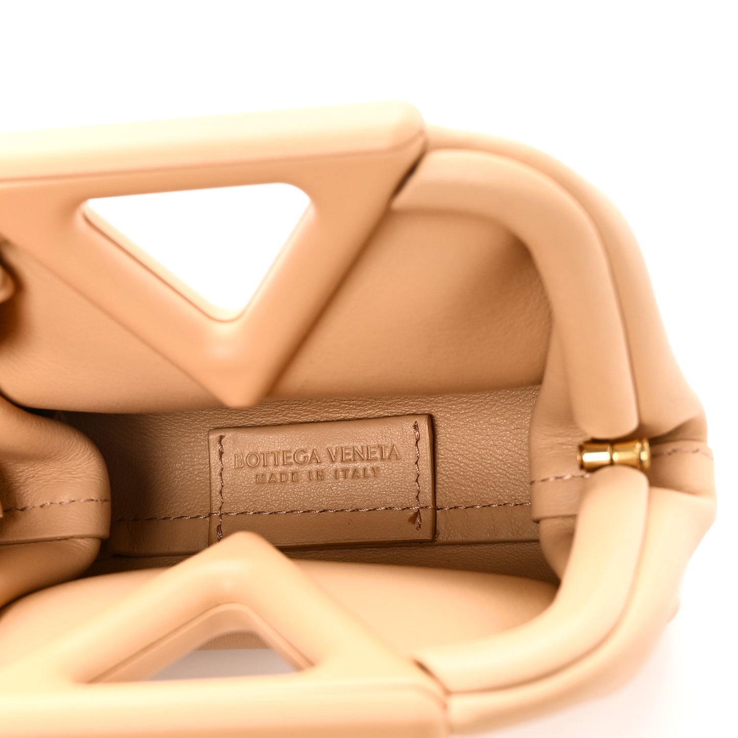 Calfskin The Point Coin Purse Almond