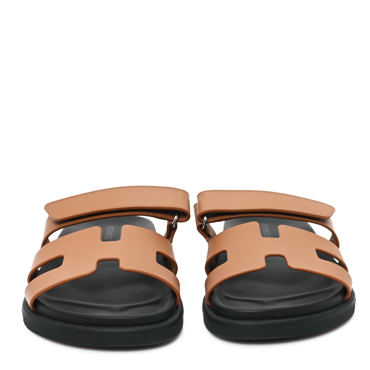 Hermes Calfskin Womens Chypre Sandals 37.5 Naturel 3 of 10