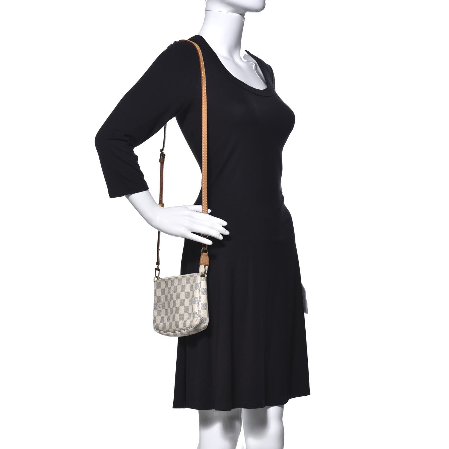 Louis Vuitton Damier Azur Accessories Pochette Long Strap 2 of 11