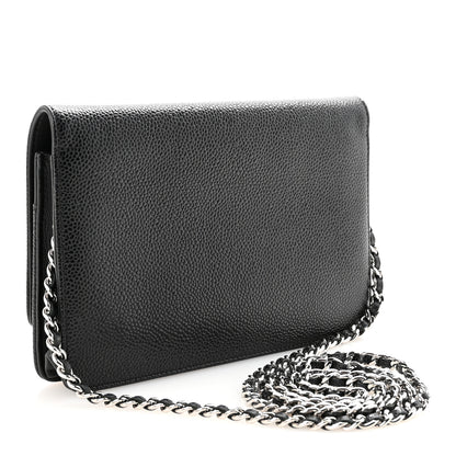 Chanel Caviar Timeless CC Wallet On Chain WOC Black 2 of 11