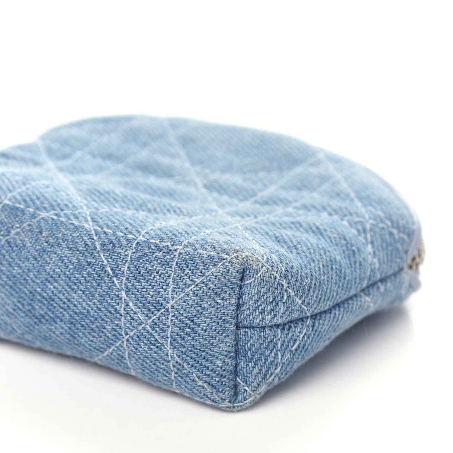 Christian Dior Denim Cannage Coin Purse Blue 9 of 9