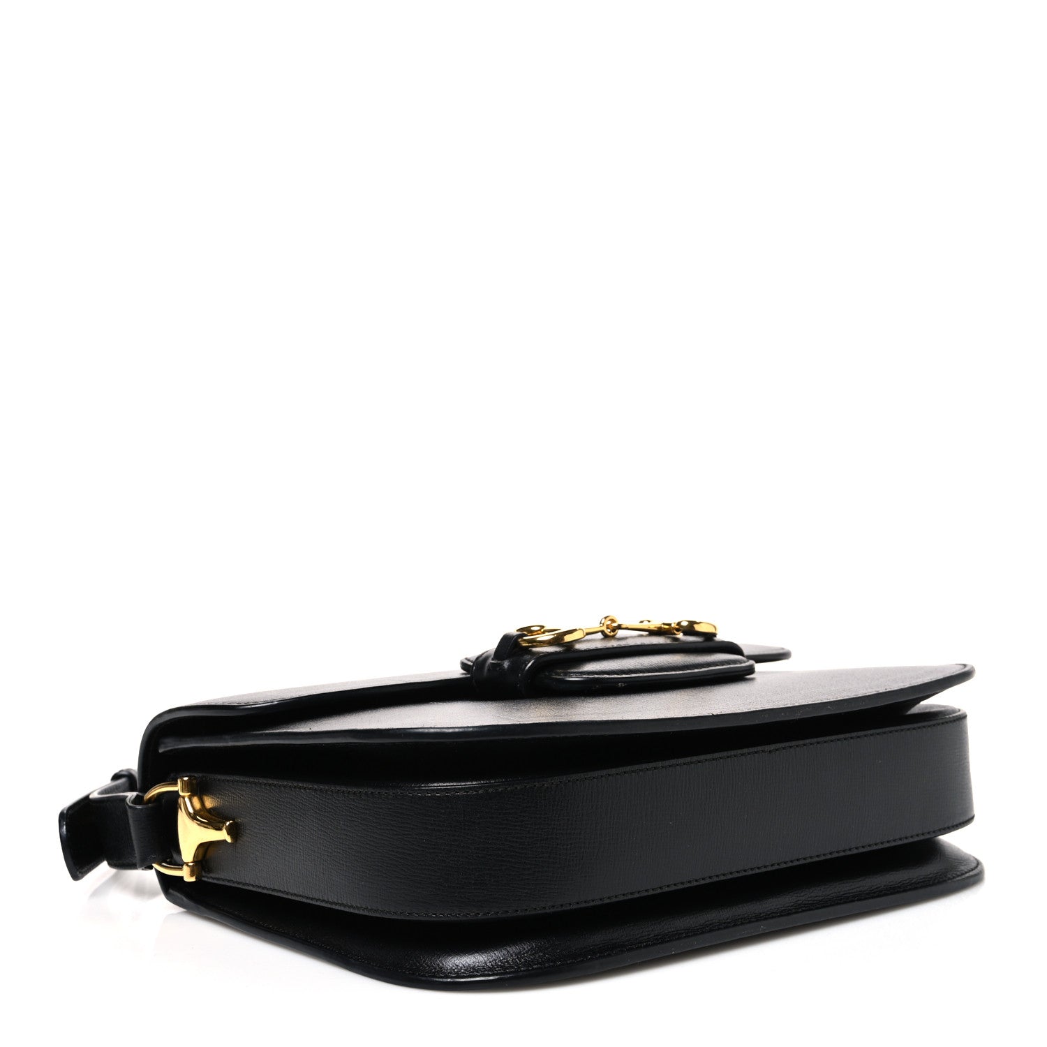 Gucci Azalea Calfskin Horsebit 1955 Shoulder Bag Black Black 4 of 11