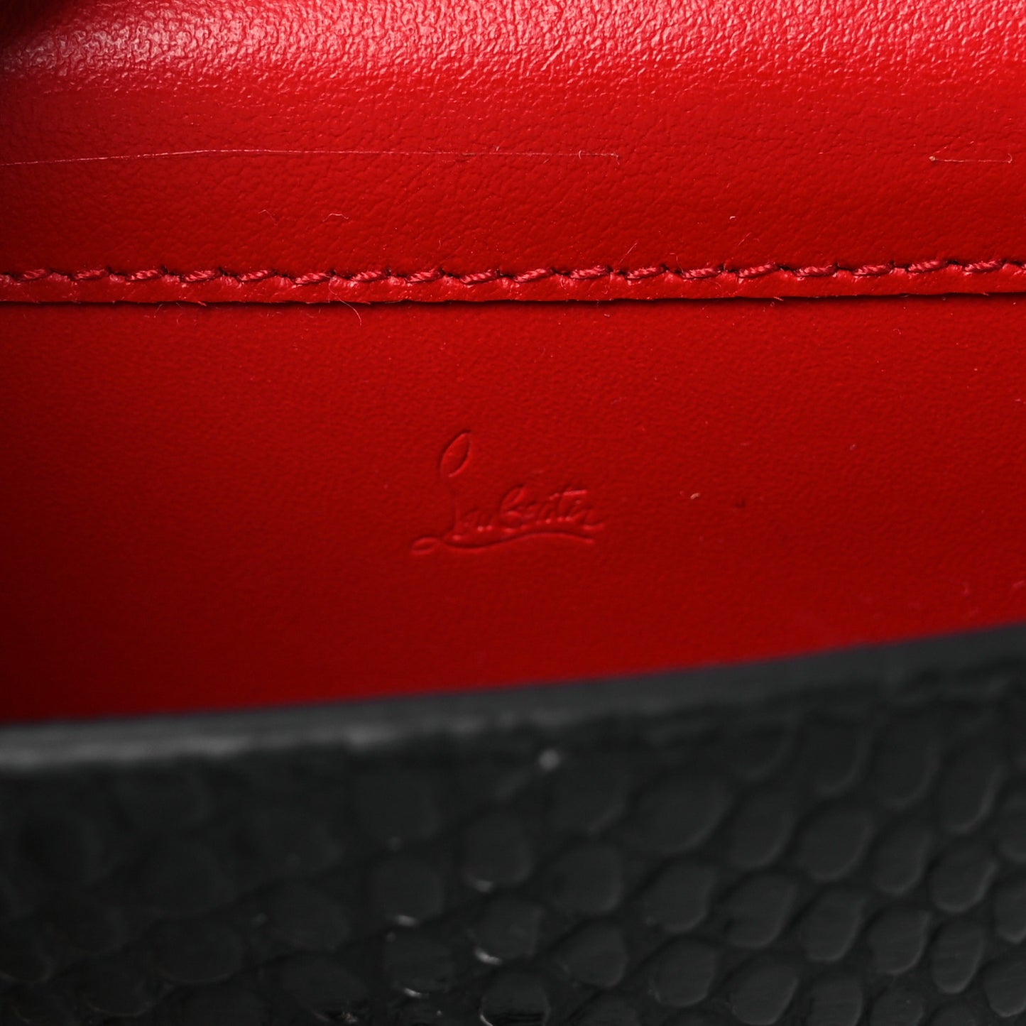 Calfskin Jurassic Embossed Elisa Ankle Wallet Black
