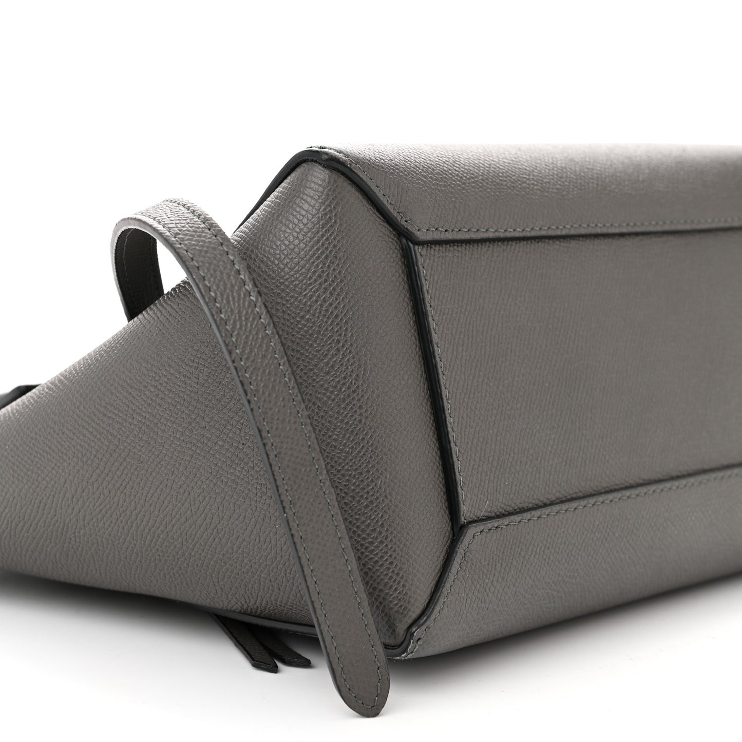 Grained Calfskin Micro Belt Bag Grey