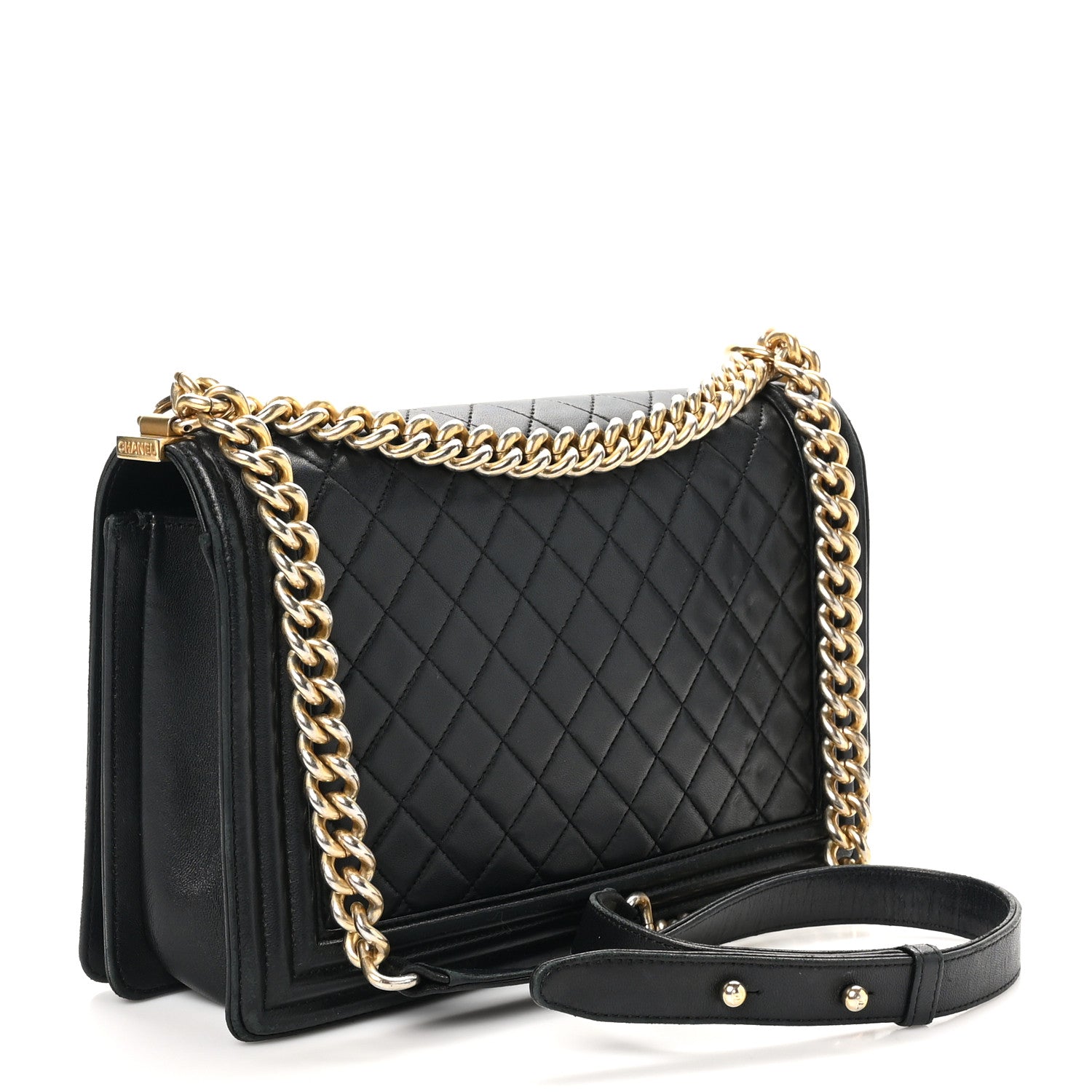 Chanel Lambskin Quilted New Medium Boy Flap Black 3 of 13