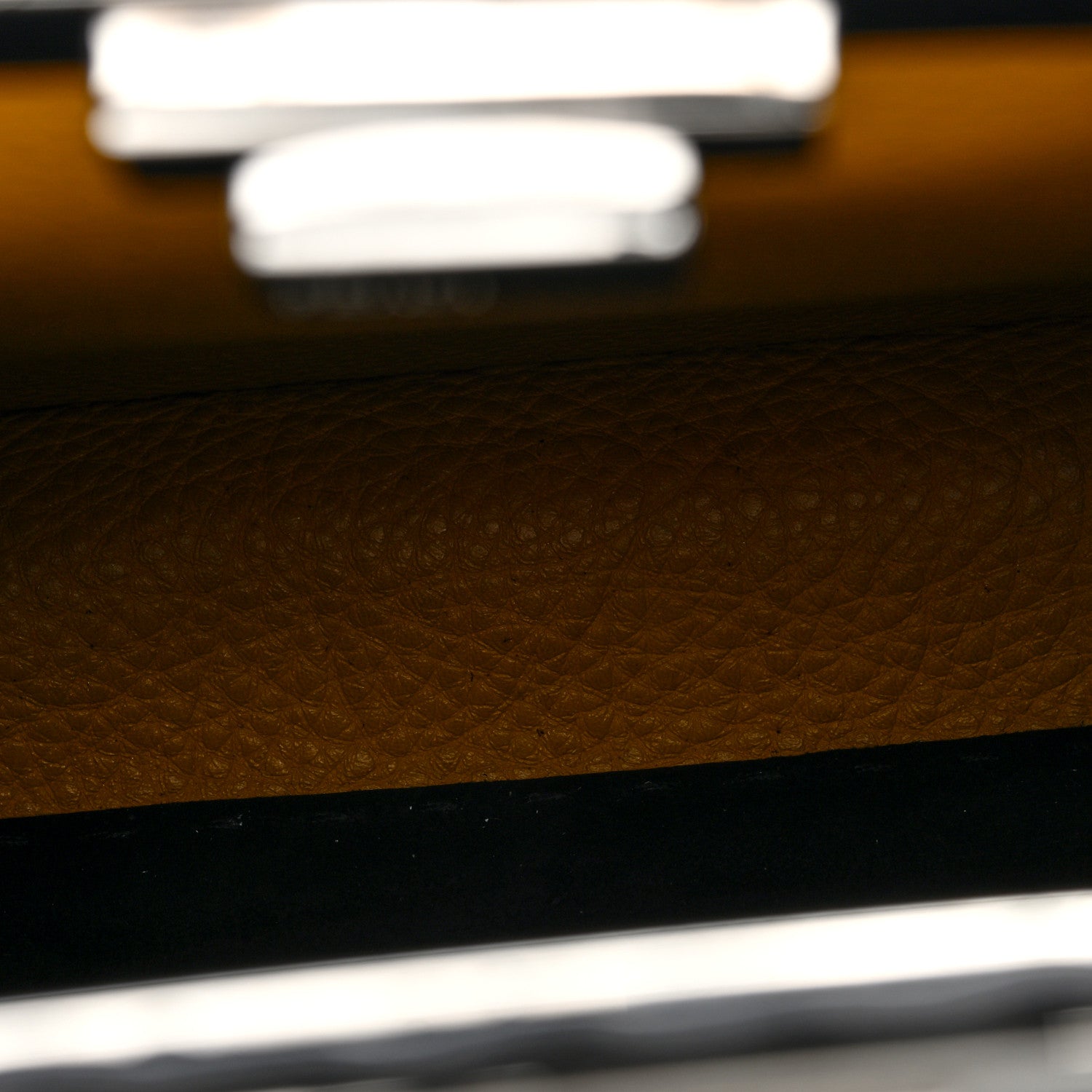 Fendi Cuoio Romano Selleria Chamois Medium Peekaboo I SEE U Satchel Black Camel Sunflower 4 of 9