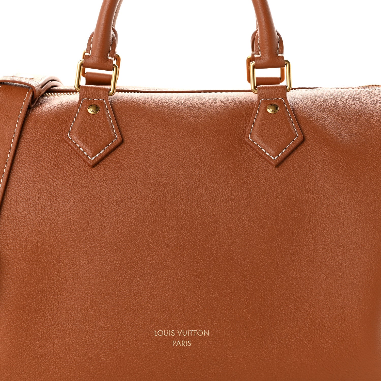 Louis Vuitton Grained Calfskin Low Key Speedy 30 Cognac 7 of 9