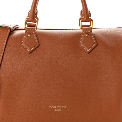Louis Vuitton Grained Calfskin Low Key Speedy 30 Cognac 7 of 9
