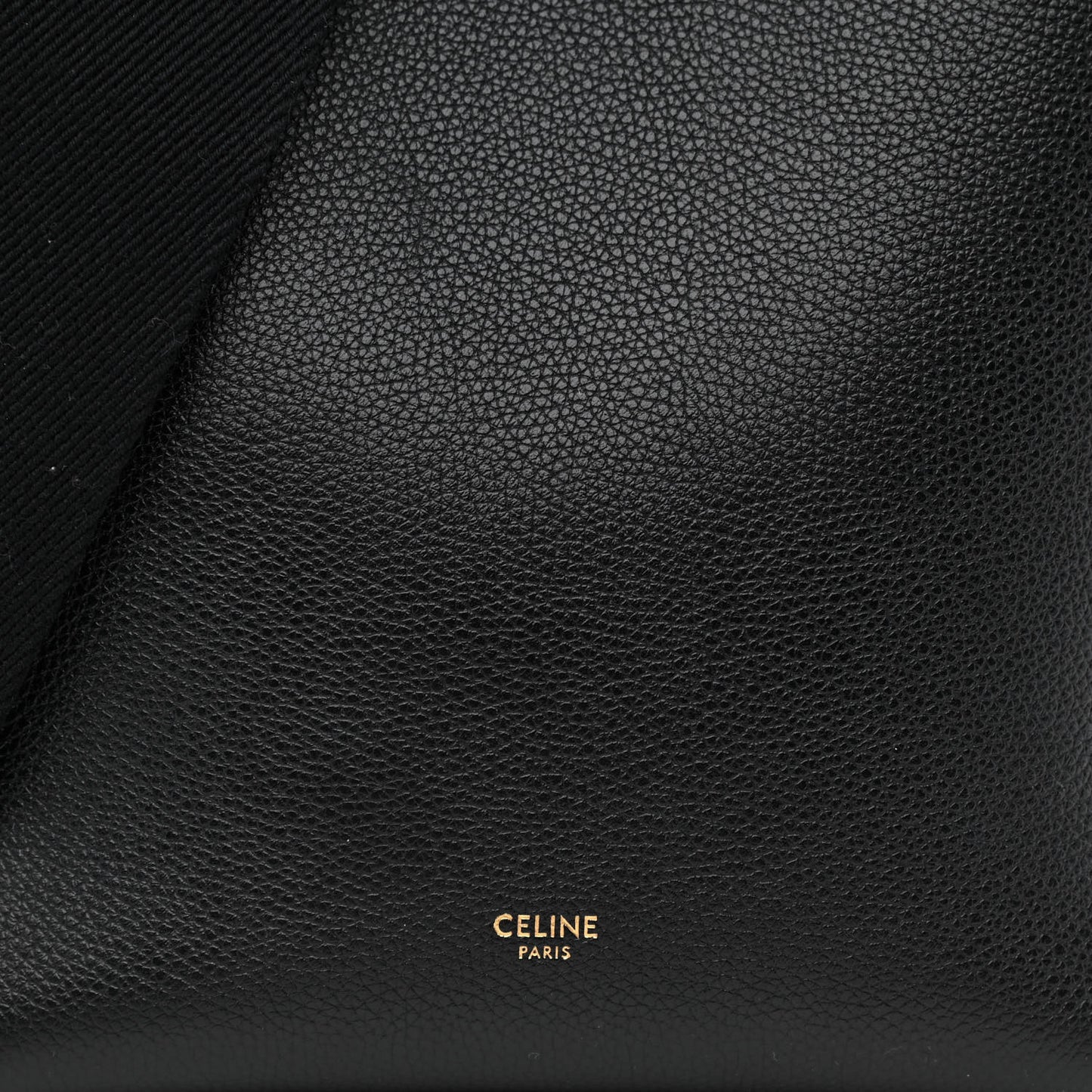 Soft Grained Calfskin Small Sangle Bucket Bag Black