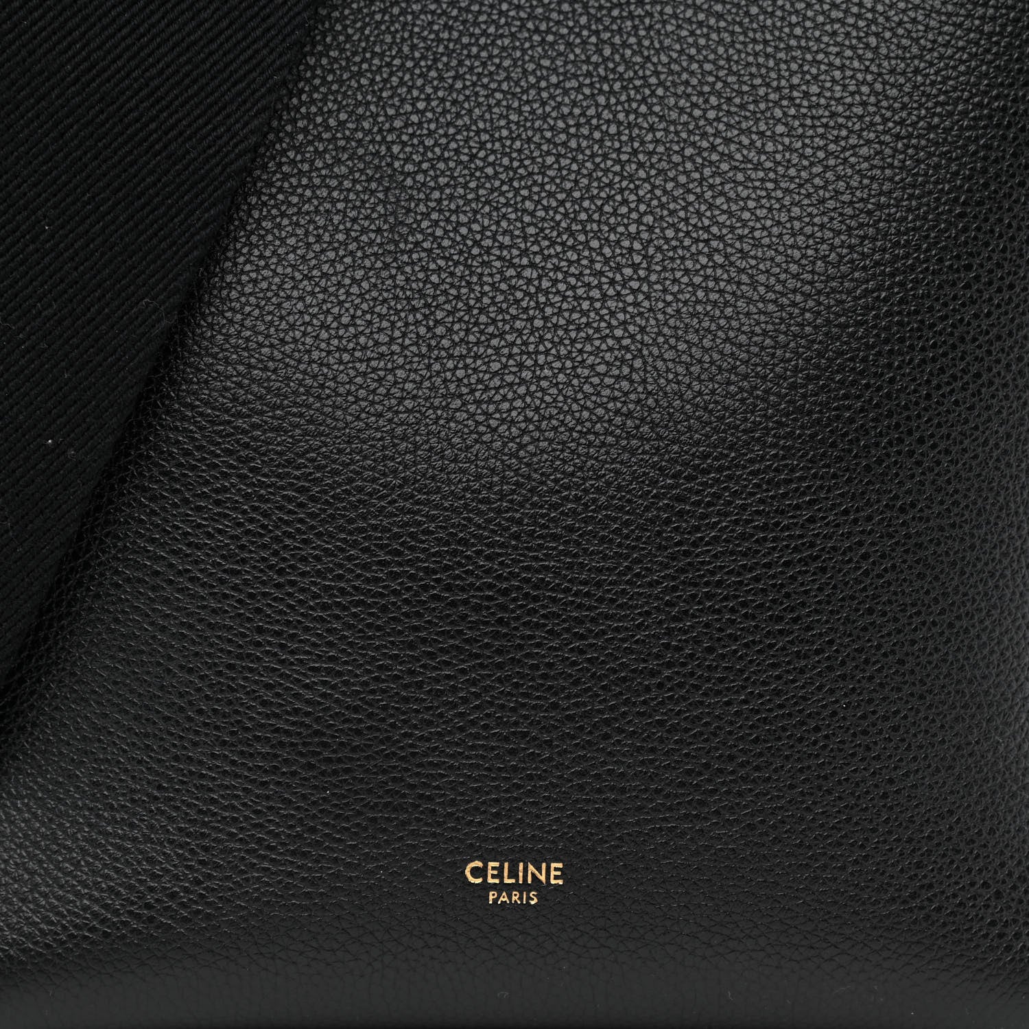 Celine Soft Grained Calfskin Small Sangle Bucket Bag Black 7 of 9
