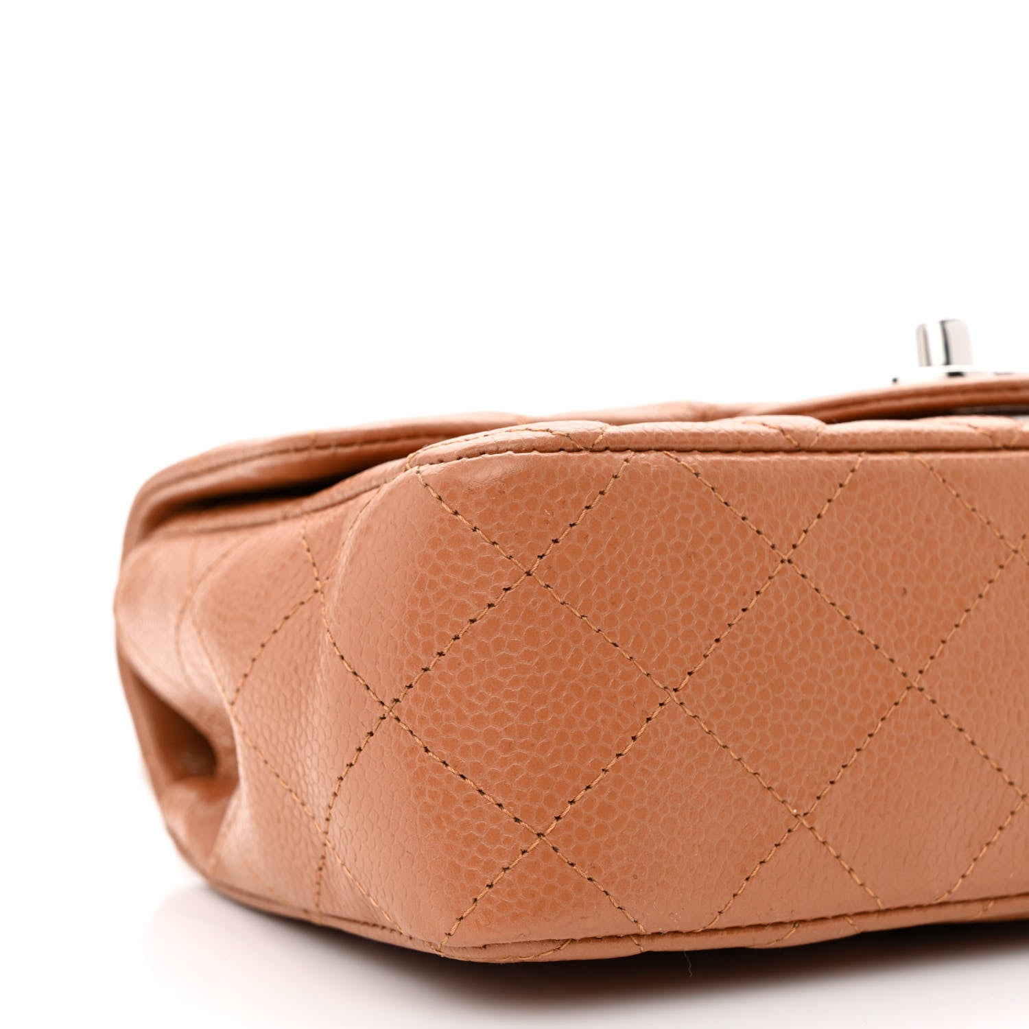 Chanel Caviar Quilted Mini Rectangular Flap Light Brown 9 of 11