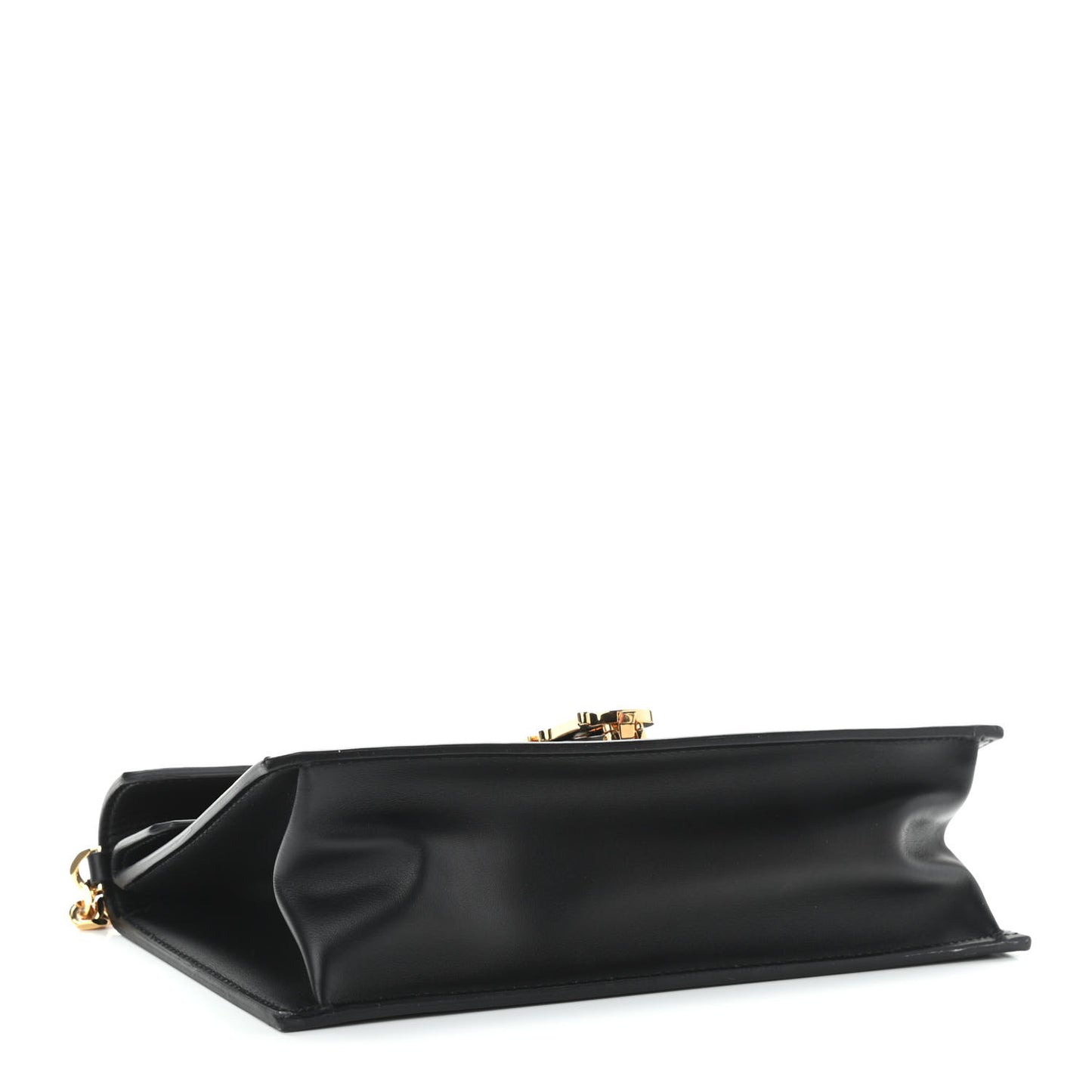 E-Canvas Monogram Stripe Small TB Envelope Clutch Bridle Brown