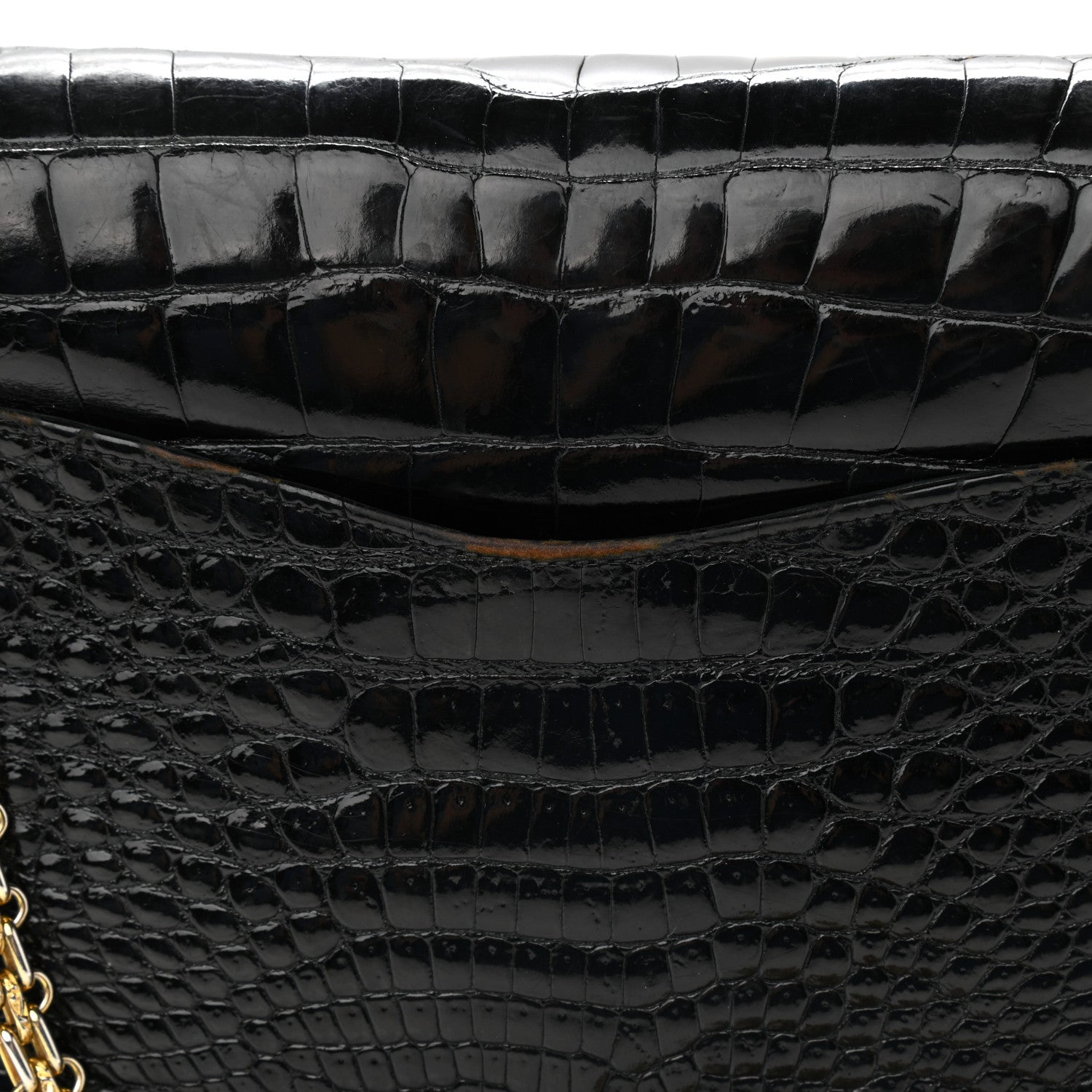 Chanel Shiny Crocodile Medium Double Flap Black 17 of 17