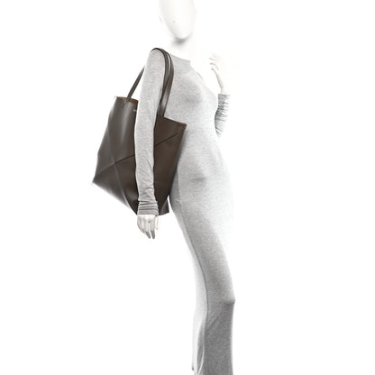 Loewe Shiny Calfskin Large Puzzle Fold Tote Khaki Green 2 of 10