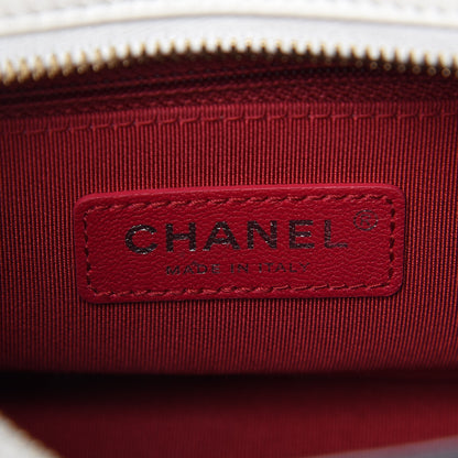 Chanel Aged Calfskin Quilted Small Gabrielle Hobo Black White 6 of 10